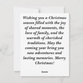 Vrolijk kerstfeest feestdagenkaart (Achterkant)