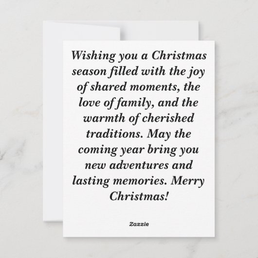 Vrolijk kerstfeest feestdagenkaart (Achterkant)