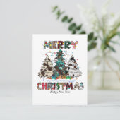 Vrolijk kerstfeest feestdagenkaart (Staand voorkant)