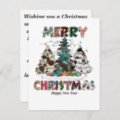 Vrolijk kerstfeest feestdagenkaart (Voorkant / Achterkant)