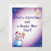 Vrolijk kerstfeest! feestdagenkaart (Voorkant / Achterkant)