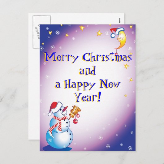 Vrolijk kerstfeest! feestdagenkaart (Voorkant / Achterkant)