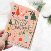 Vrolijk kerstfeest feestdagenkaart