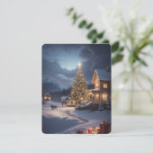 Vrolijk kerstfeest feestdagenkaart (Staand voorkant)