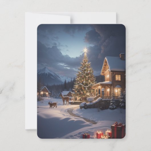 Vrolijk kerstfeest feestdagenkaart (Voorkant)