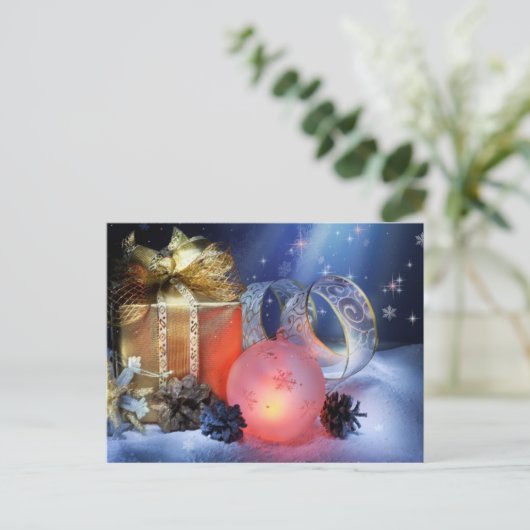 Vrolijk kerstfeest feestdagenkaart (Staand voorkant)