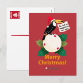 Vrolijk kerstfeest! feestdagenkaart (Voorkant / Achterkant)