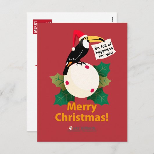 Vrolijk kerstfeest! feestdagenkaart (Voorkant / Achterkant)