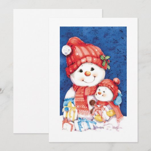 Vrolijk kerstfeest feestdagenkaart (Voorkant / Achterkant)