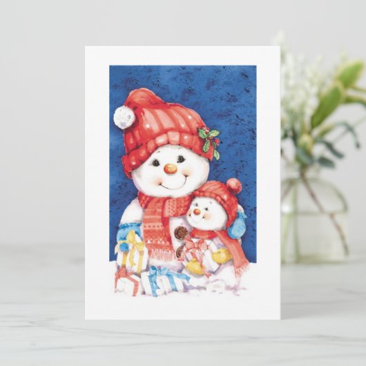 Vrolijk kerstfeest feestdagenkaart (Staand voorkant)