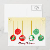 Vrolijk kerstfeest feestdagenkaart (Voorkant / Achterkant)
