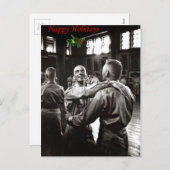 Vrolijk kerstfeest feestdagenkaart (Voorkant / Achterkant)