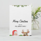 Vrolijk kerstfeest feestdagenkaart (Staand voorkant)