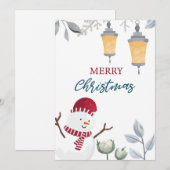 Vrolijk kerstfeest feestdagenkaart (Voorkant / Achterkant)