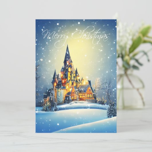 Vrolijk kerstfeest feestdagenkaart (Staand voorkant)