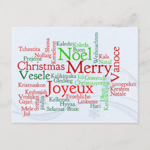 Vrolijk kerstfeest feestdagenkaart