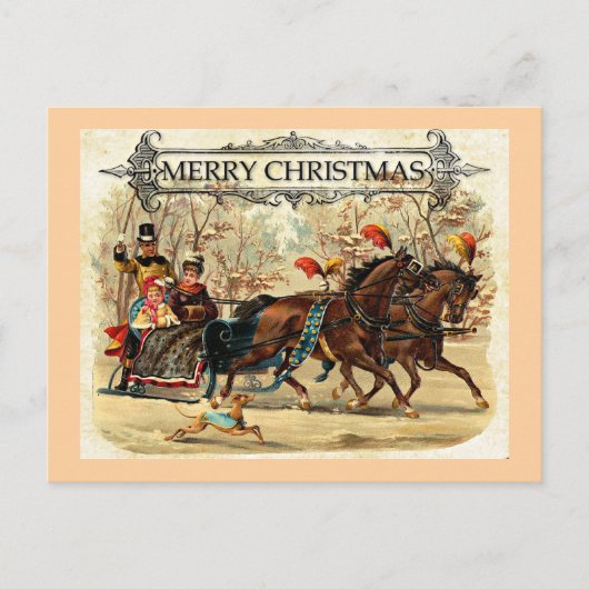 Vrolijk kerstfeest feestdagenkaart (Voorkant)