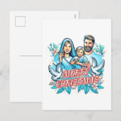 Vrolijk kerstfeest feestdagenkaart (Voorkant / Achterkant)