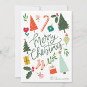 Vrolijk kerstfeest feestdagenkaart (Voorkant)