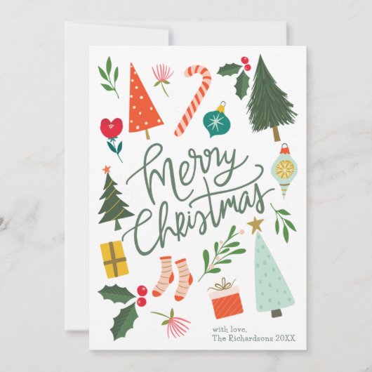 Vrolijk kerstfeest feestdagenkaart (Voorkant)