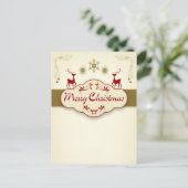 Vrolijk kerstfeest feestdagenkaart (Staand voorkant)