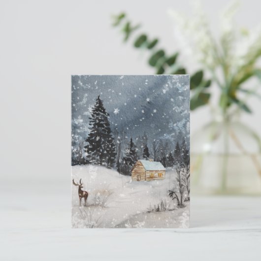 Vrolijk kerstfeest feestdagenkaart (Staand voorkant)