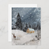 Vrolijk kerstfeest feestdagenkaart (Voorkant / Achterkant)