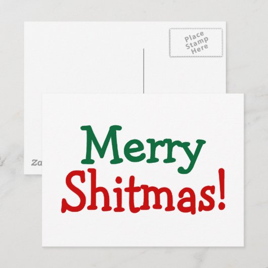 Vrolijk kerstfeest feestdagenkaart (Voorkant / Achterkant)