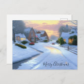 Vrolijk kerstfeest feestdagenkaart (Voorkant / Achterkant)