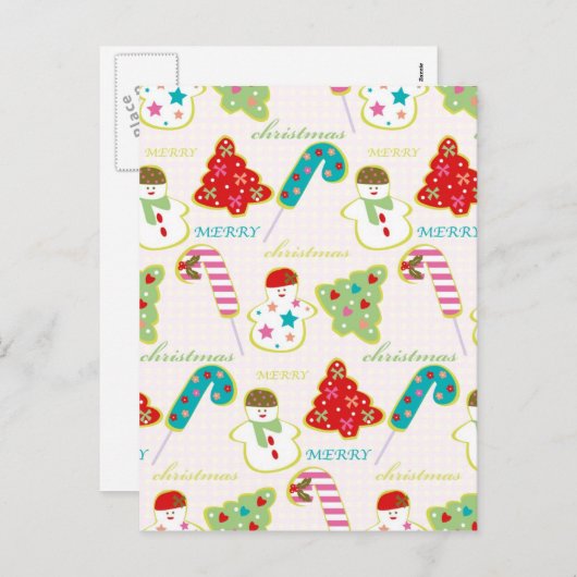 Vrolijk kerstfeest feestdagenkaart (Voorkant / Achterkant)