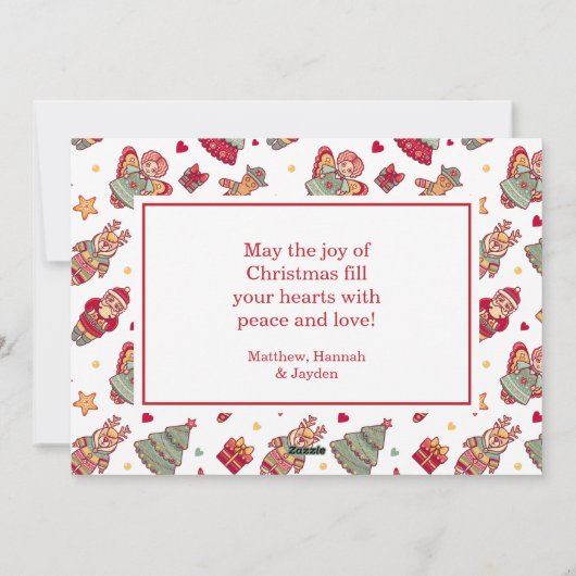 Vrolijk kerstfeest feestdagenkaart (Achterkant)