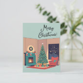 Vrolijk kerstfeest feestdagenkaart (Staand voorkant)