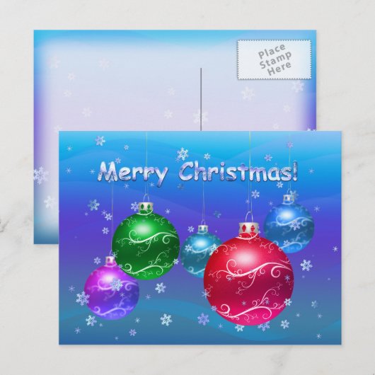 Vrolijk kerstfeest! feestdagenkaart (Voorkant / Achterkant)