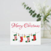 Vrolijk kerstfeest feestdagenkaart (Staand voorkant)