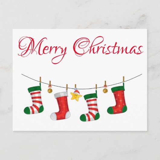Vrolijk kerstfeest feestdagenkaart (Voorkant)