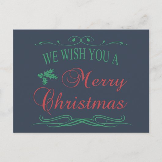 Vrolijk kerstfeest feestdagenkaart (Voorkant)