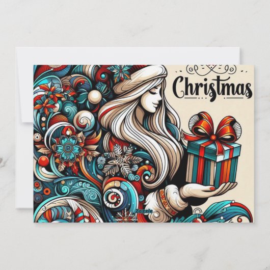 Vrolijk kerstfeest feestdagenkaart (Achterkant)