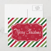 Vrolijk kerstfeest feestdagenkaart (Voorkant / Achterkant)