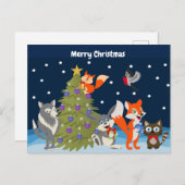 Vrolijk kerstfeest feestdagenkaart (Voorkant / Achterkant)