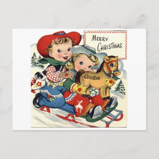 Vrolijk kerstfeest feestdagenkaart (Voorkant)