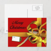 Vrolijk kerstfeest feestdagenkaart (Voorkant / Achterkant)