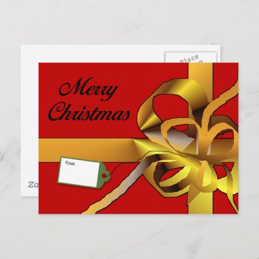 Vrolijk kerstfeest feestdagenkaart (Voorkant / Achterkant)