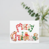 Vrolijk kerstfeest feestdagenkaart (Staand voorkant)