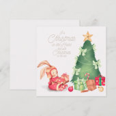 Vrolijk kerstfeest feestdagenkaart (Voorkant / Achterkant)