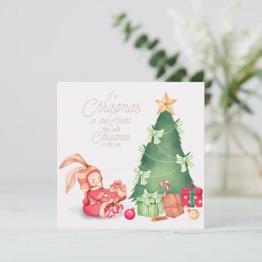 Vrolijk kerstfeest feestdagenkaart (Staand voorkant)