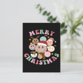 Vrolijk kerstfeest feestdagenkaart (Staand voorkant)