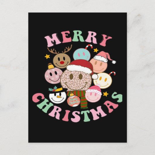 Vrolijk kerstfeest feestdagenkaart (Voorkant)
