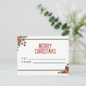 Vrolijk kerstfeest feestdagenkaart (Staand voorkant)