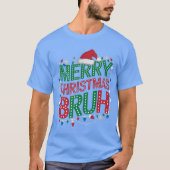 Vrolijk kerstfeest: feestelijk en leuk design t-shirt (Voorkant)