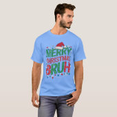 Vrolijk kerstfeest: feestelijk en leuk design t-shirt (Voorkant volledig)